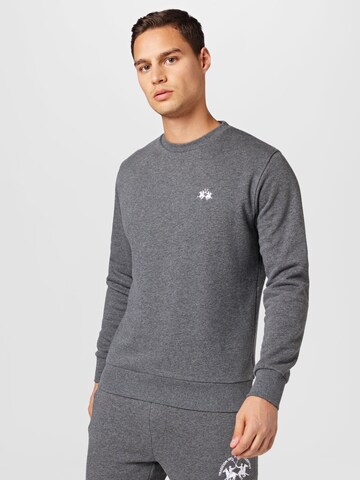 Sweat-shirt La Martina en gris : devant