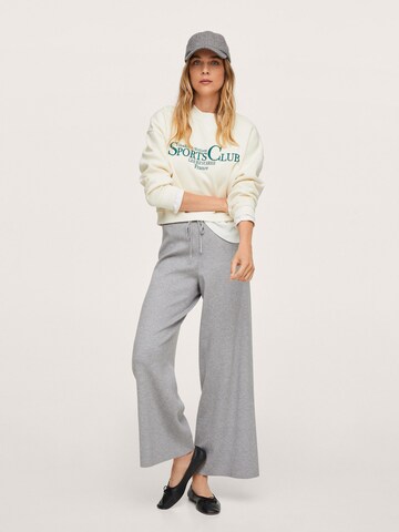 MANGO Wide leg Pants 'Kobi' in Grey