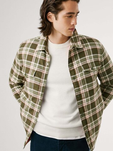 Pepe Jeans Regular fit Button Up Shirt 'Clemen' in Green
