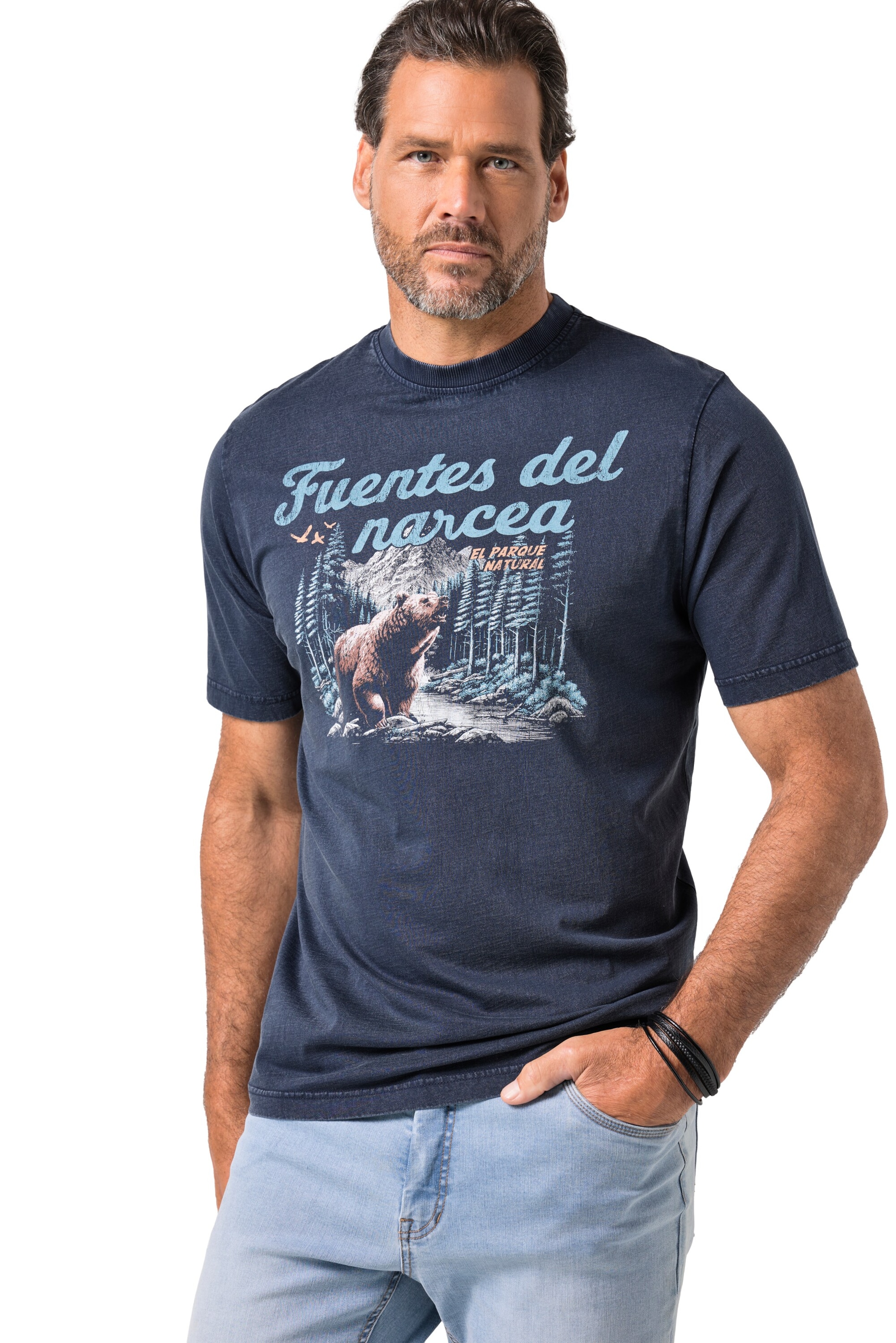 JP1880 T-Shirt in Blau: Vorderseite