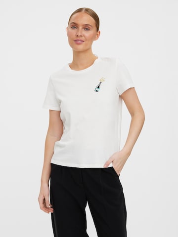 VERO MODA T-Shirt 'KATFRANCIS' in Weiß: predná strana