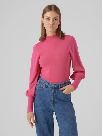 Pull-over 'HOLLY KARIS' VERO MODA en rose : devant