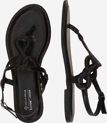 CALL IT SPRING T-Bar Sandals 'INFINITY' in Black