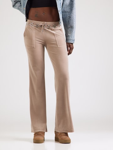 Juicy Couture Расклешенный Штаны 'LAYLA' в Коричневый: спереди