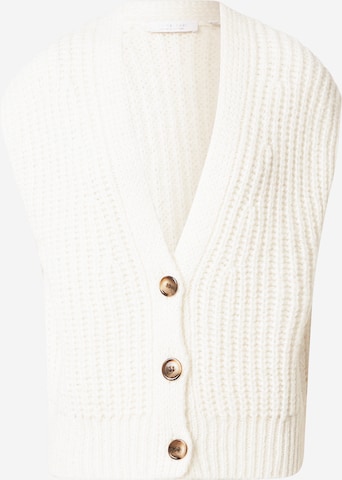 Rich & Royal Knit Cardigan in White: front