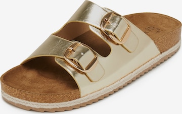 South Beach Sandaal in Goud: voorkant