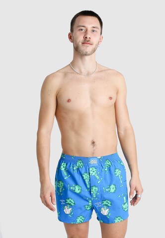 Lousy Livin Boxershorts 'Weedy & Broccoli' in Blau: Vorderseite