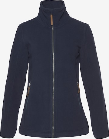 POLARINO Athletic Fleece Jacket in Blue: front