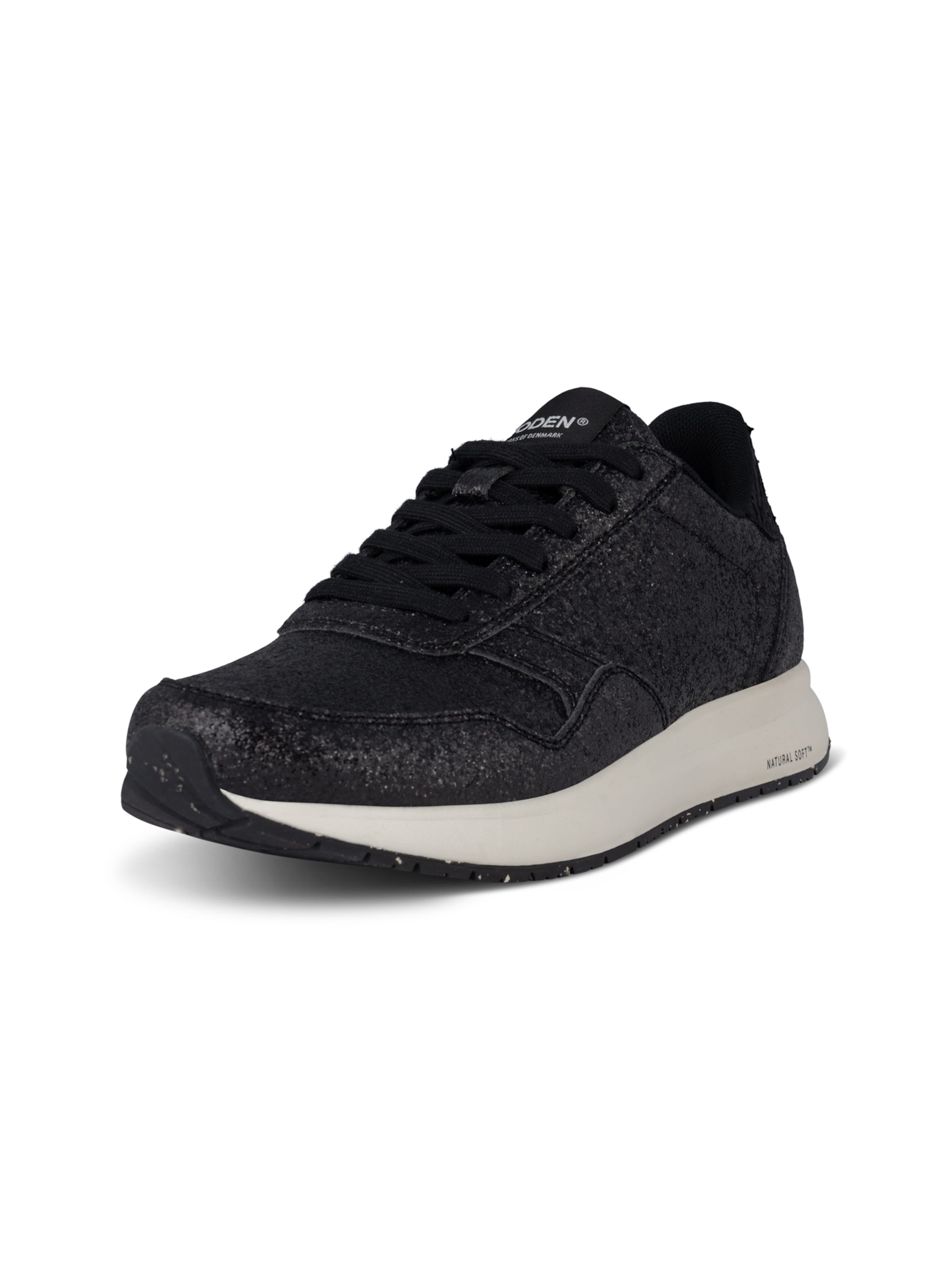 WODEN Platform trainers 'Nicoline Glitter' in Black: front