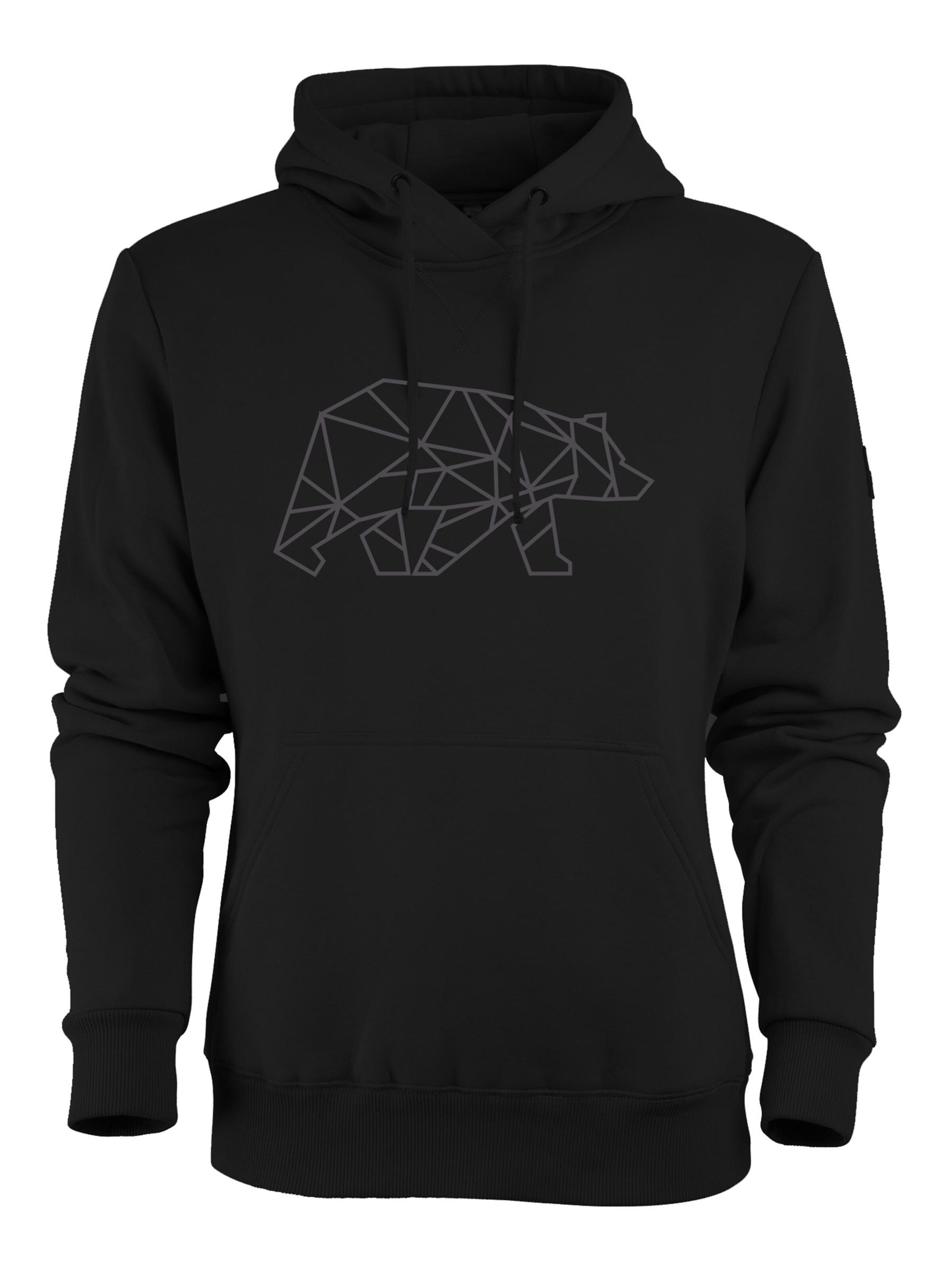 FORSBERG Sweatshirt 'Pettarson Hoodie mit Logo' in Black: front