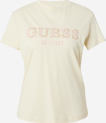 Maglietta 'NYRA' di GUESS in giallo: frontale