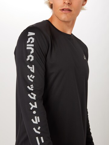 ASICS - Camisa funcionais 'Katakana' em preto