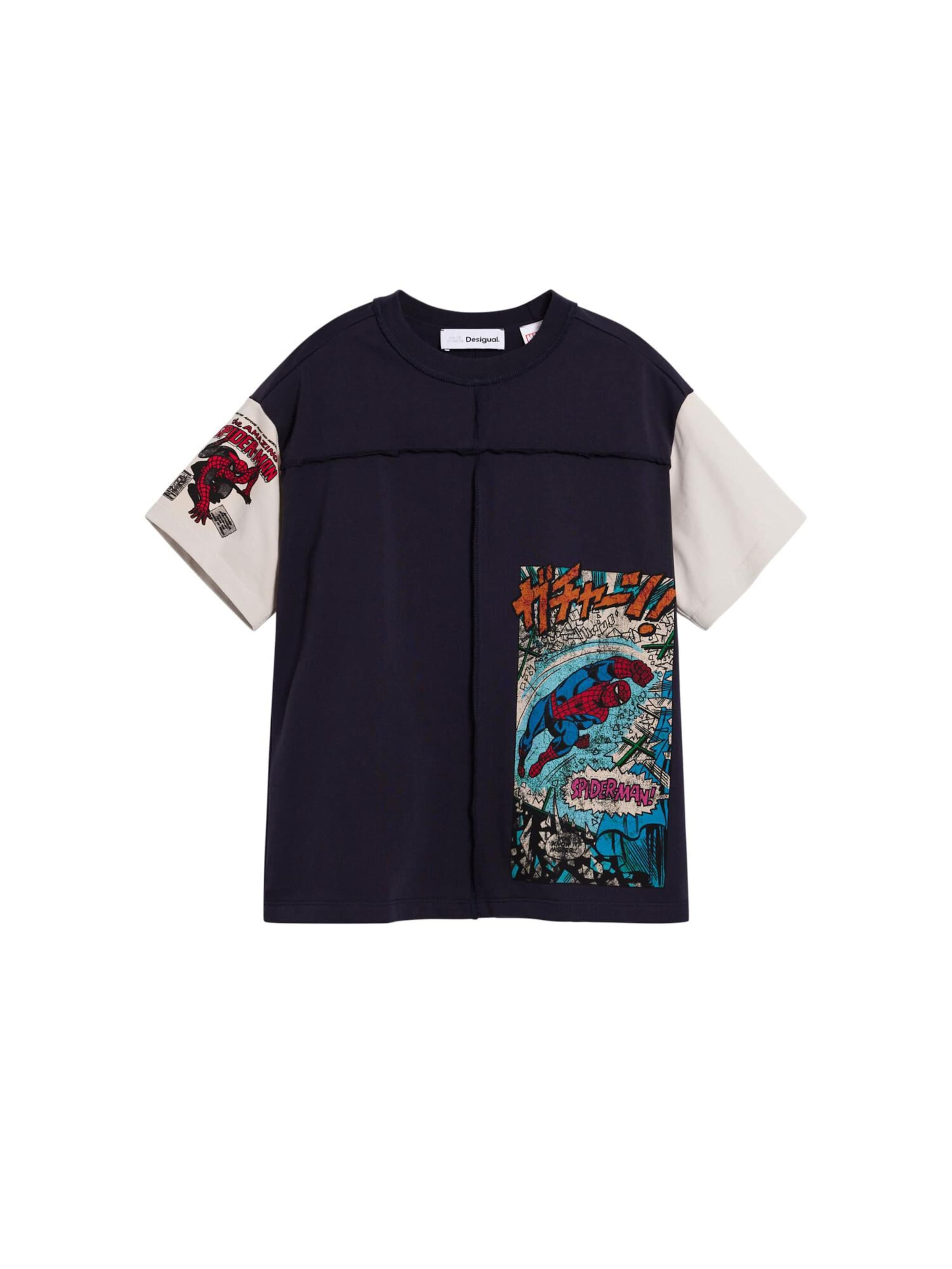 Desigual Тениска 'Spiderman™ Comic' в синьо: отпред