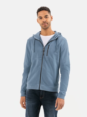 CAMEL ACTIVE Sweat jacket in Blue: front