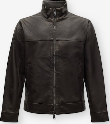 Abercrombie & Fitch Přechodná bunda – hnědá: přední strana