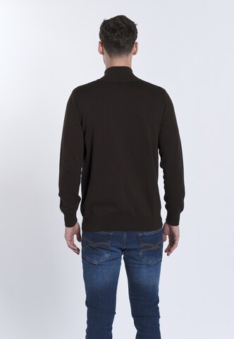 DENIM CULTURE Knit cardigan 'Leopoldo' in Brown