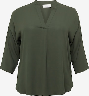 Guido Maria Kretschmer Curvy Blouse 'Rosa' in Groen: voorkant