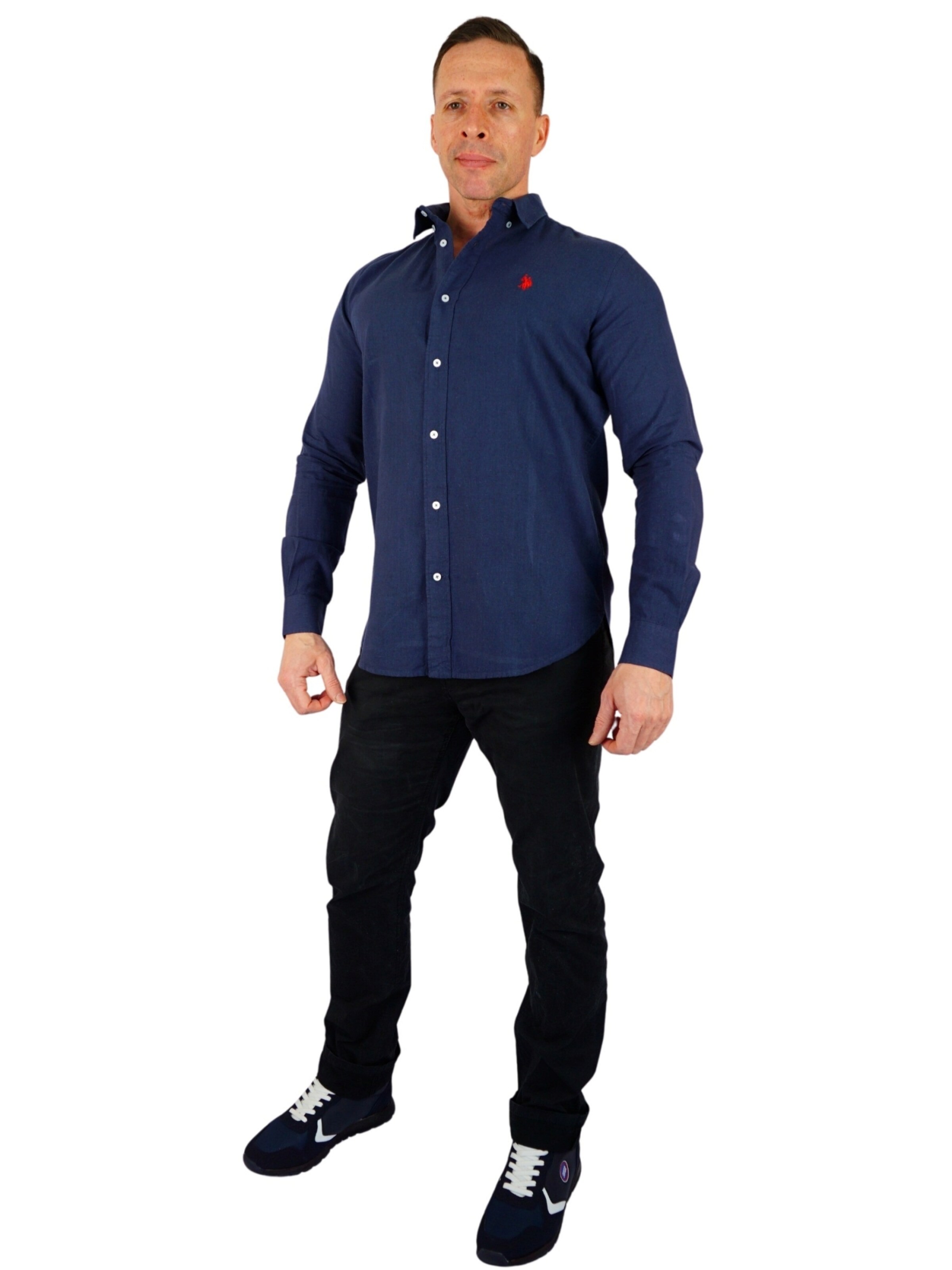 U.S. POLO ASSN. Regular fit Overhemd in Blauw