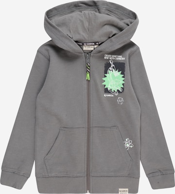 GARCIA Zip-Up Hoodie in Grey: front