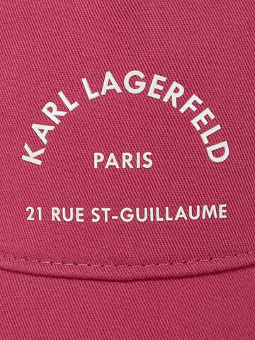 Karl Lagerfeld Czapka z daszkiem w kolorze różowy
