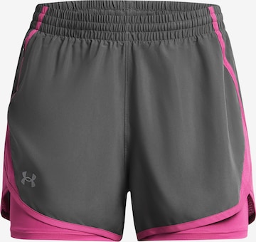 UNDER ARMOUR Workout Pants 'Fly-By' in Grey: front