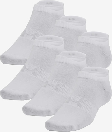 Chaussettes de sport 'Essential' UNDER ARMOUR en blanc : devant