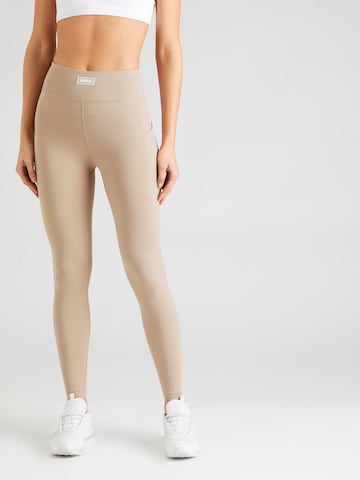 GUESS Skinny Sporthose 'DEANA' in Braun: predná strana