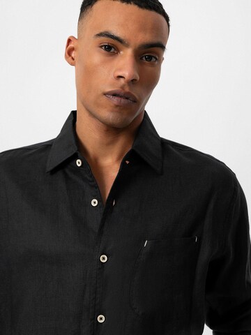 Antioch Regular fit Button Up Shirt in Black