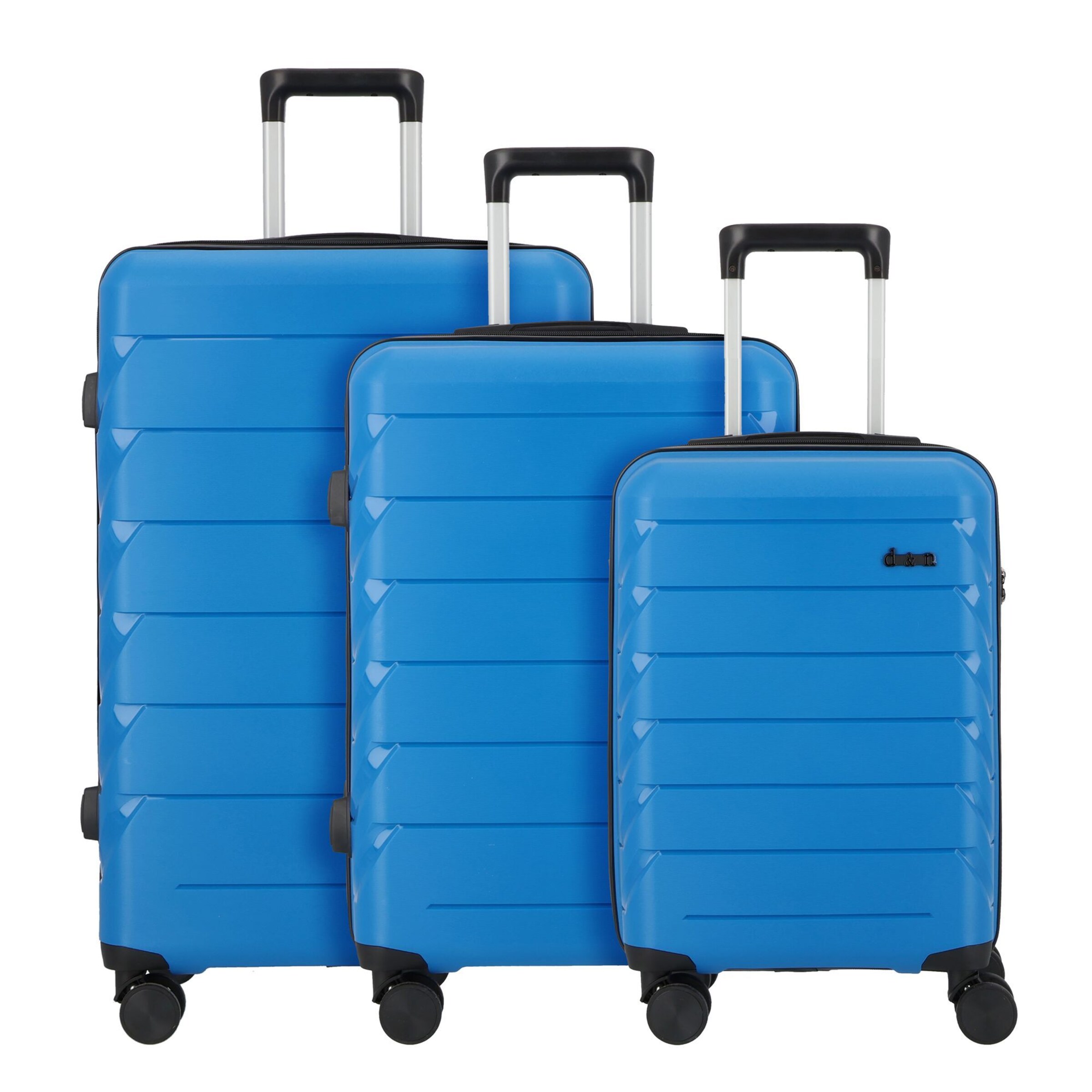 D&N Kofferset 'Travel Line 4100' in Blauw: voorkant