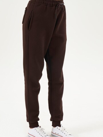 LOUIS LECLER Slimfit Broek 'Sasha' in Bruin