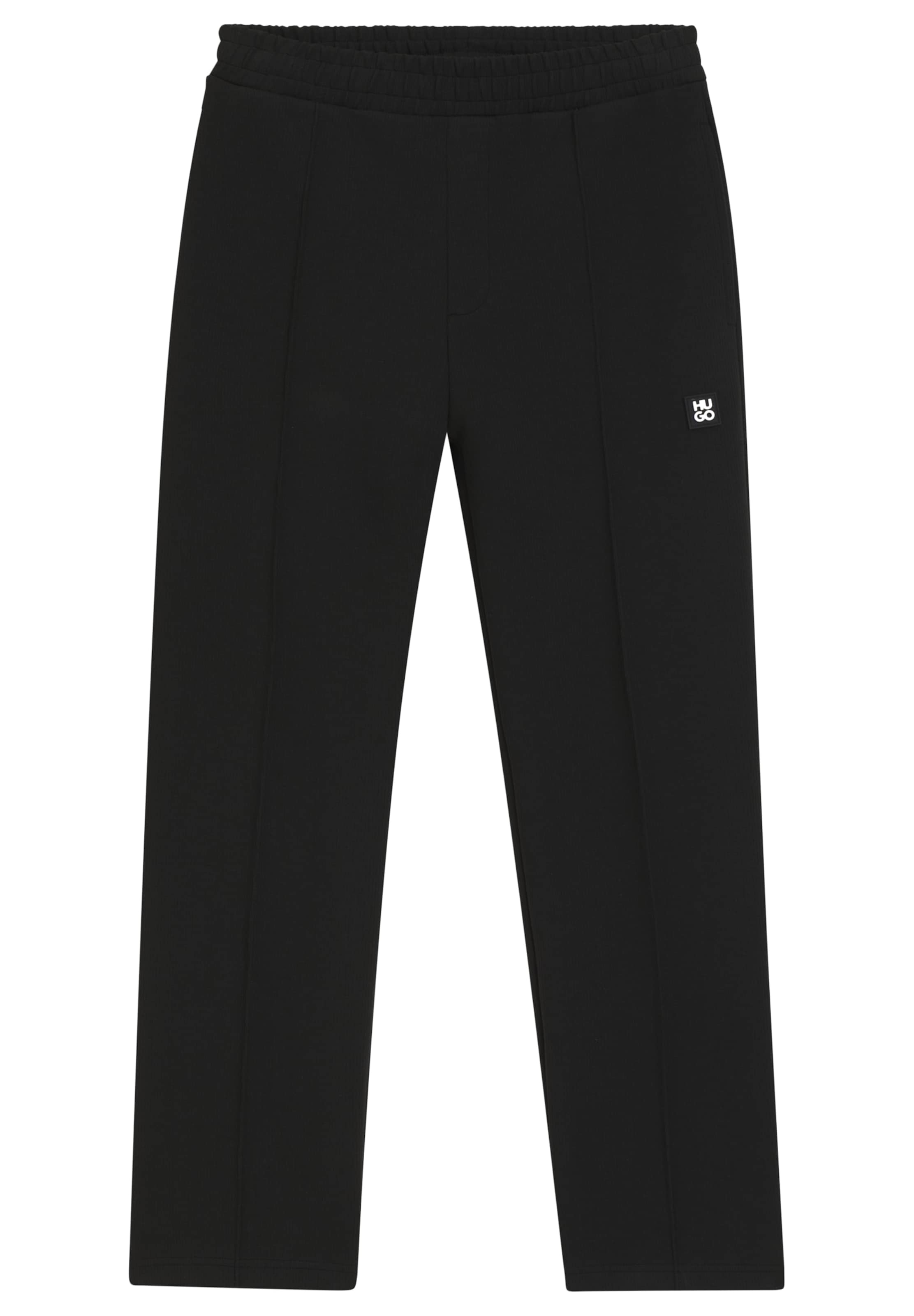 HUGO Loose fit Pants in Black: front