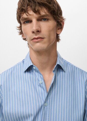 MANGO MAN Regular fit Button Up Shirt 'Playr' in Blue