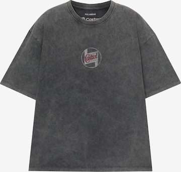 Pull&Bear Shirt 'CASTROL' in Black: front