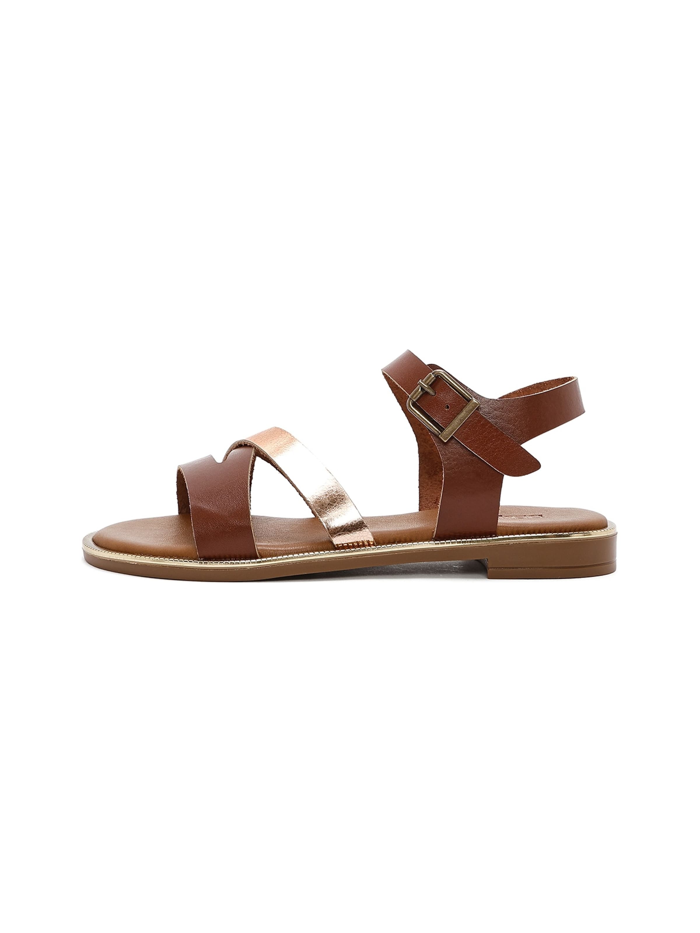 Derimod Sandals in Brown: front