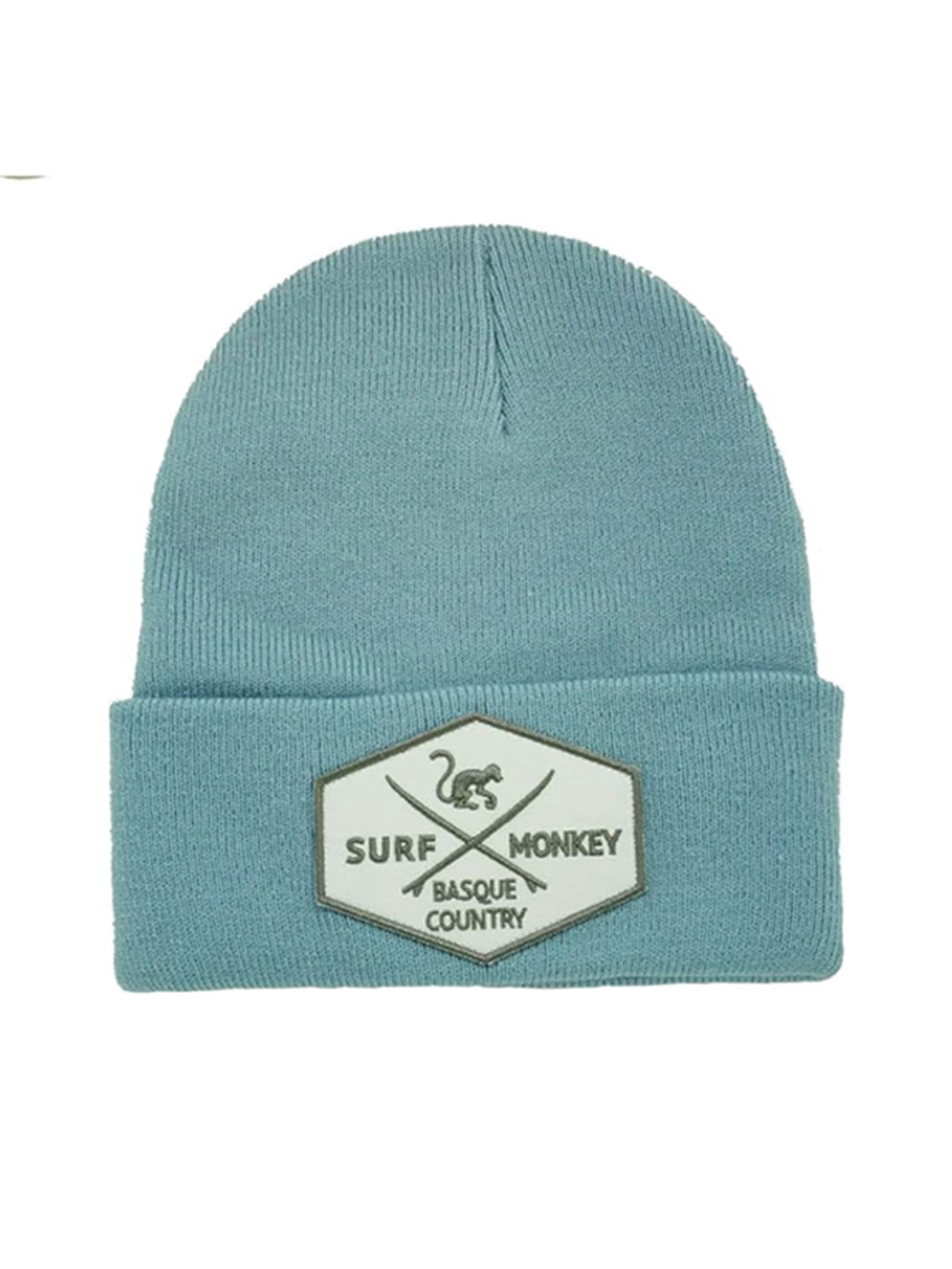 Bonnet Surf Monkey en bleu : devant