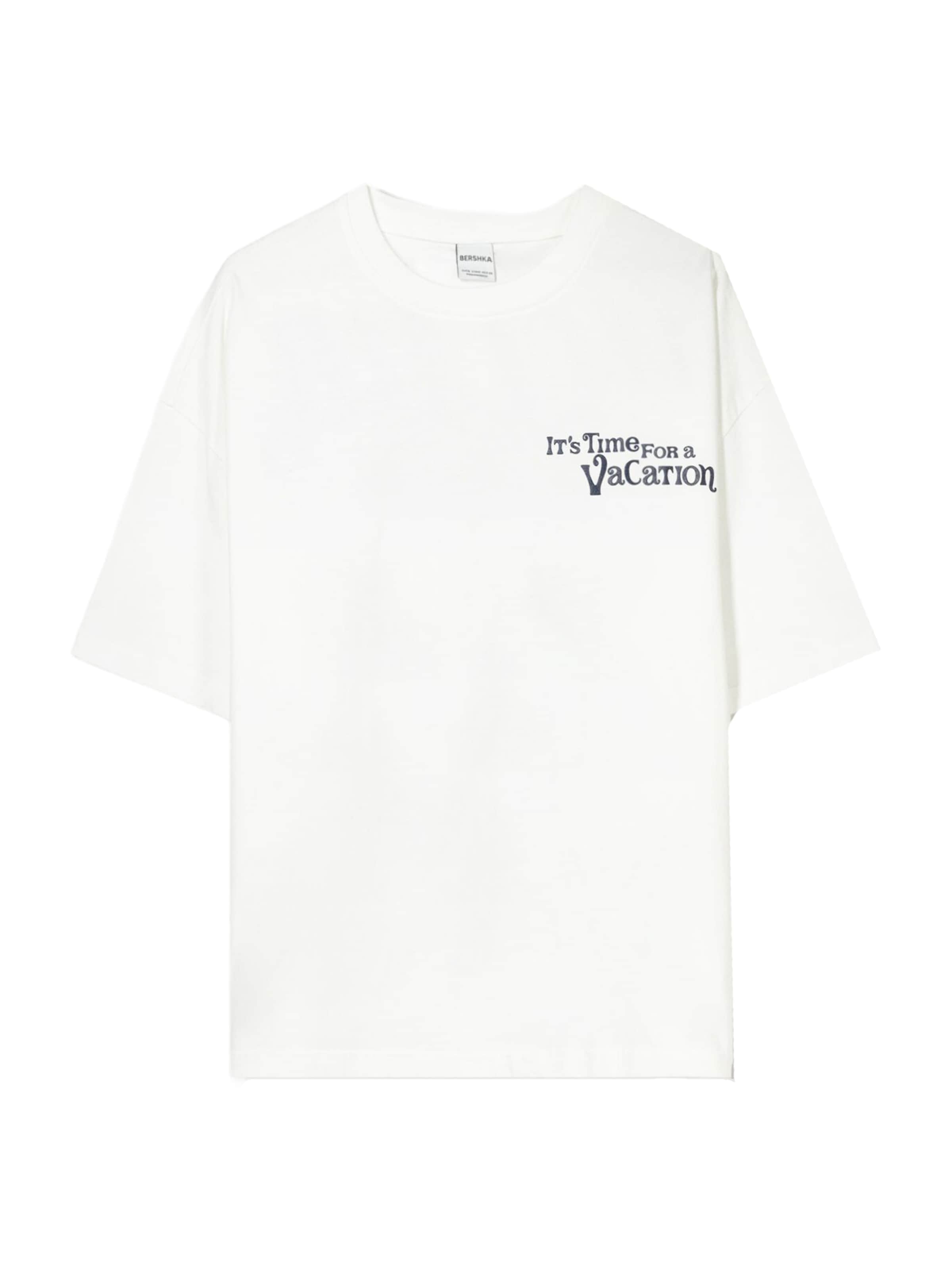 Bershka Oversized tričko - režná / černá, Produkt