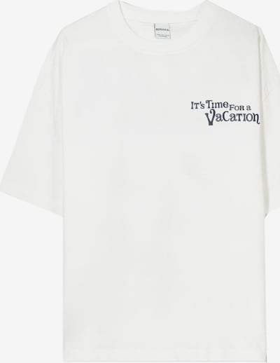 Bershka Oversized paita värissä ecru / musta, Tuotenäkymä