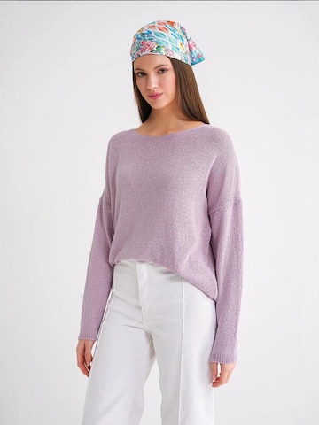 Pullover 'Pullover' di MixRay in lilla: frontale