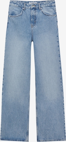 Pull&Bear Wide leg Jeans in Blue: front