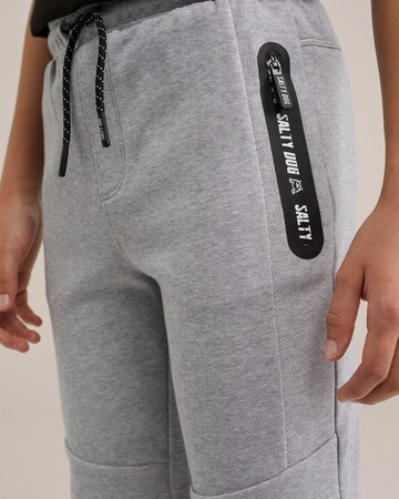 WE Fashion Slimfit Kalhoty – šedá