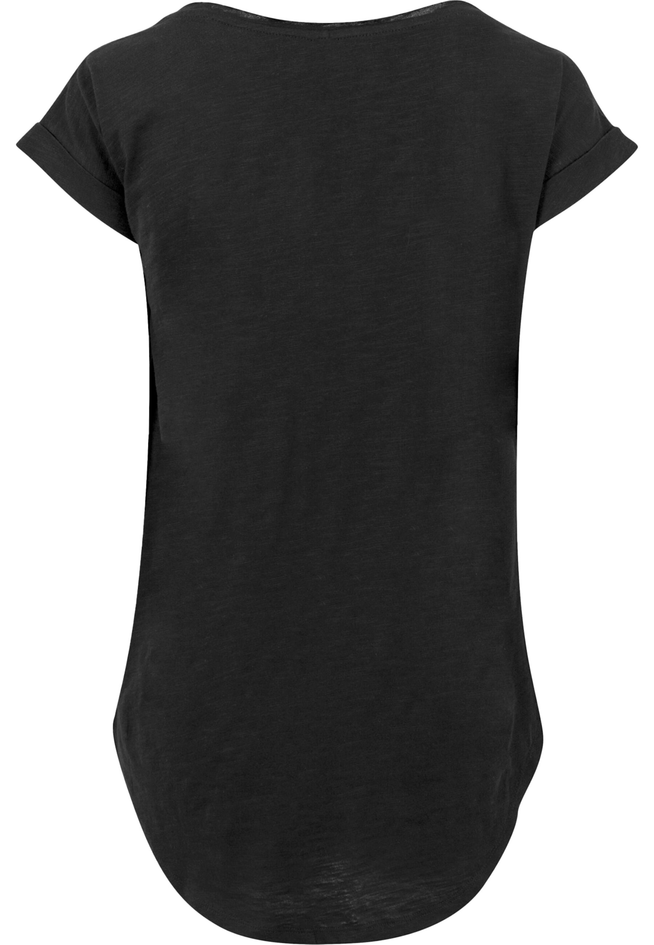 F4NT4STIC Damen ' Disney Mickey Mouse Since Beaten Face CHAR CADT with Ladies Long Slub Tee ' in Schwarz