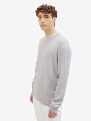 TOM TAILOR DENIM Pullover in Grau