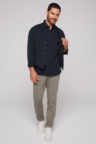 CAMP DAVID Anzugweste aus diagonalem Jersey in Blau