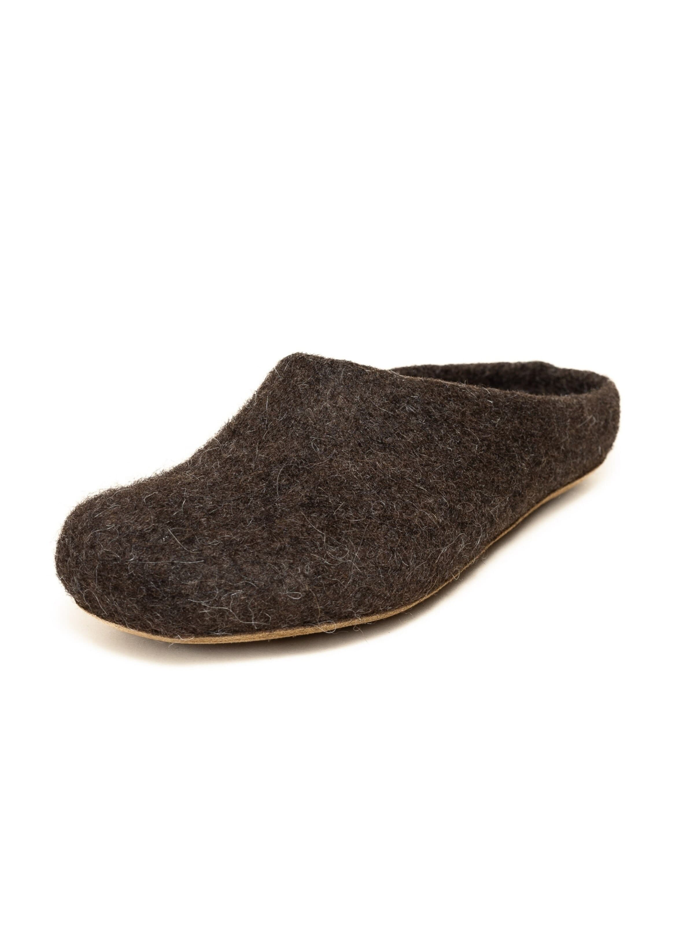 MagicFelt Hausschuh 'Filzpantoffel Magicfelt 713'‌‌‌‌ in Braun: Vorderseite