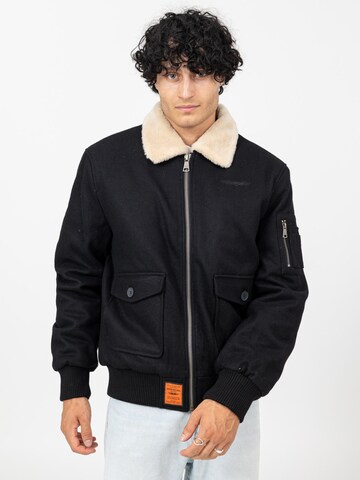 Bombers Winterjas 'AVIATOR MEN' in Zwart: voorkant