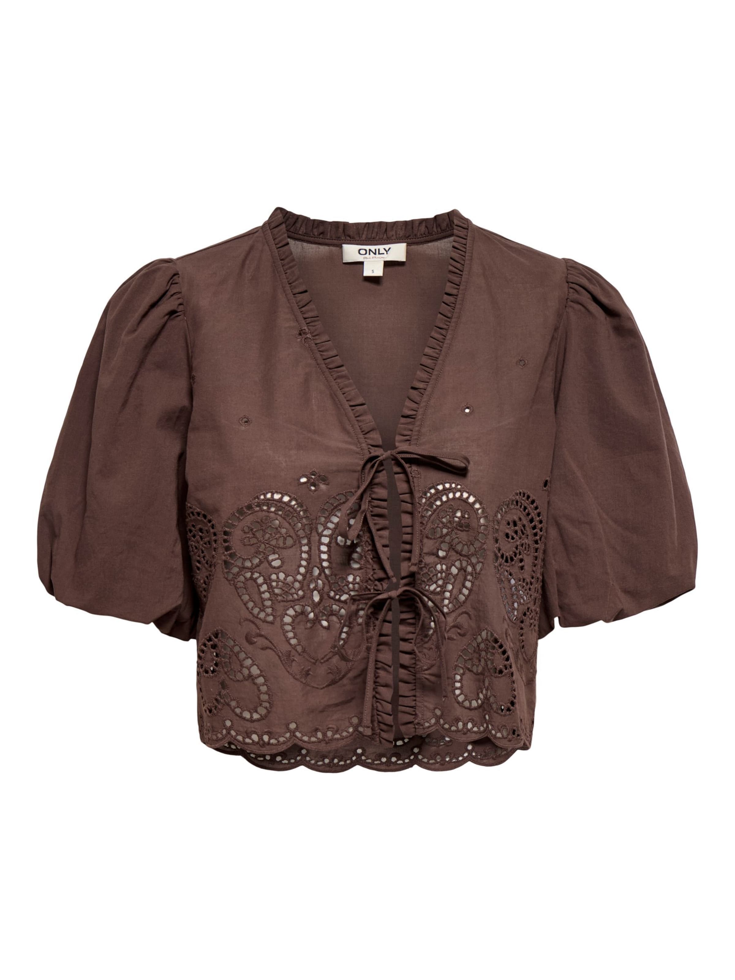 ONLY Blouse 'ONLBryson' in Bruin: voorkant