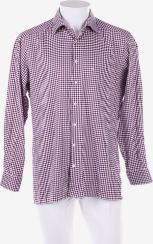 UNBEKANNT Button Up Shirt in L in Purple: front