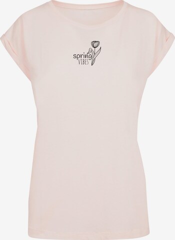 Maglietta 'Spring Vibes' di Merchcode in rosa: frontale