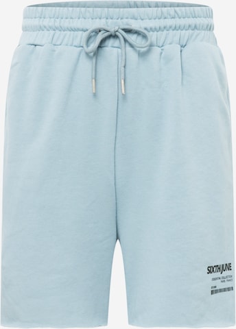 Regular Pantalon Sixth June en bleu : devant