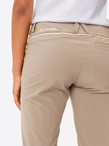 VAUDE Slimfit Outdoorhose 'Skomer II' in Beige